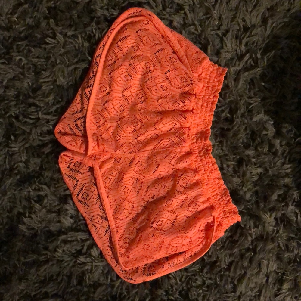 Neon orange swimsuit cover-up bottom